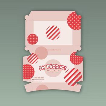 Colorful product mockup design vector