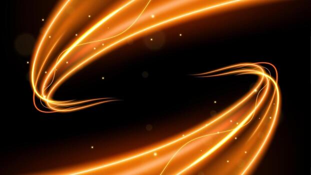 Glowing orange swirl abstract design vector