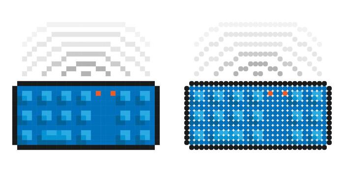 Pixel icon. Wifi personal computer keyboard. Symbols on keyboard vector