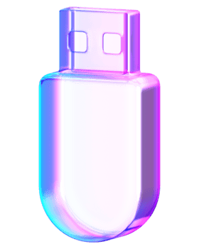 3d morfismo de vidrio USB palo con degradado lustroso finalizar. mínimo almacenamiento dispositivo forma para tecnología, datos, y digital conceptos png