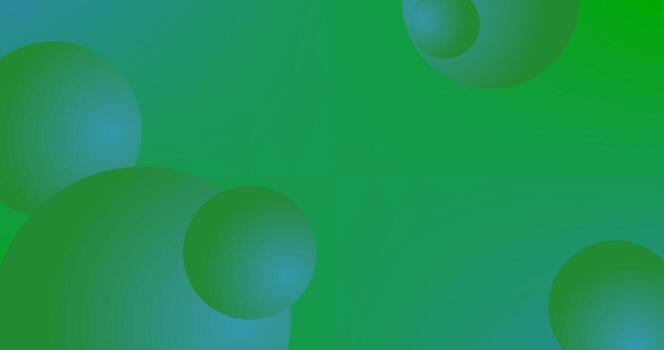 Gradient Abstract Copy Space background of balls in green tones vector