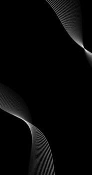 Abstract background with dynamic Curve waves Black and white Copy Space vector
