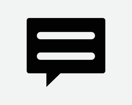Comment Box Icon Text Message Communication Dialogue Speech Bubble Discussion Opinion Feedback Social Media Chatting Talking Advice Sign Symbol Shape vector