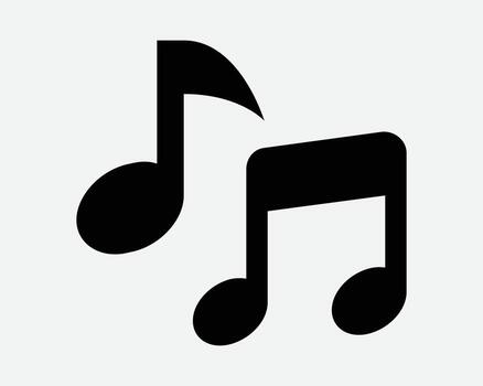 Musical Melody Shape Sign. Black symbol of classical music note tune for entertainment song studio recording melody key concert performance rhythm vector