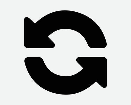 Refresh Circle Icon arrow loop cycle circular direction recycle recycling sign spin rotate rotation reset renew again update progress redo symbol vector