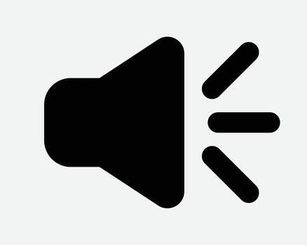 Speaker Icon Music Volume Loudspeaker Noise Sound Radio Multimedia Player Communication Speech Broadcast Message Black Silhouette Shape Symbol Sign vector
