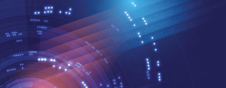 abstract technology background with a red and blue light vector