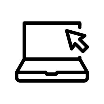Simple black icon with a theme mouse cursor notebook vector