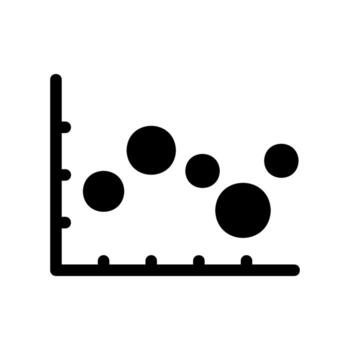 Simple black icon with a theme dot plot vector