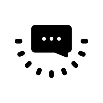 Simple black icon with a theme new dialog vector