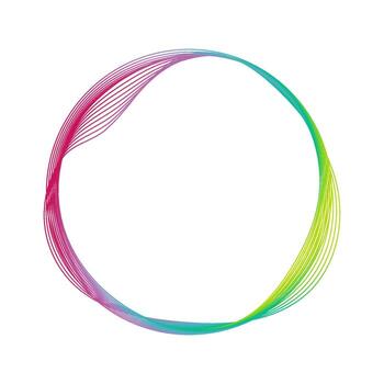 Abstract Circular Waveform Gradient Color Design for Branding vector