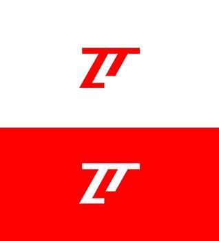 Modern Interlocking ZT Letters Branding Identity Design vector