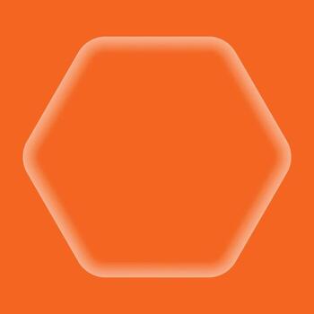 inner glow hexagon frame. Abstract minimal frame with soft inner glowing, minimal trendy design element for modern graphic projects vector