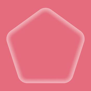 inner glow pentgon frame. Abstract minimal frame with soft inner glowing, minimal trendy design element for modern graphic projects vector