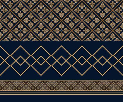 Intricate geometric patterns with a touch of gold. A symmetrical design with repeated elements and contrasting colors vector
