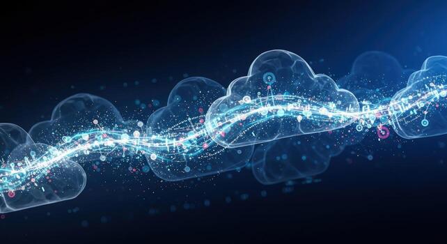 Cloud computing network connection concept digital technology photo