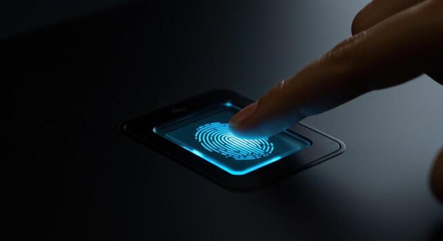 Fingerprint scan authentication access security technology photo