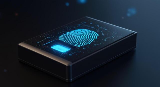 Biometric fingerprint reader technology for secure authentication access photo