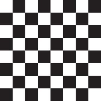 Seamless pattern of black chess board checkered texture isolated on white vector