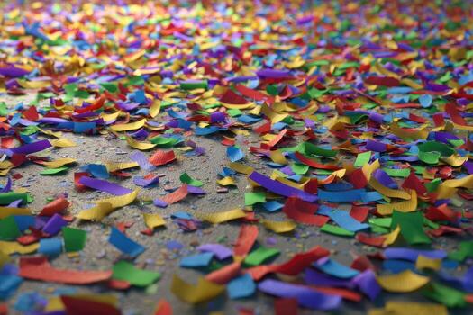 Confetti falling on the floor photo