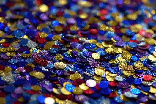 Vibrant confetti, multicolored circles photo