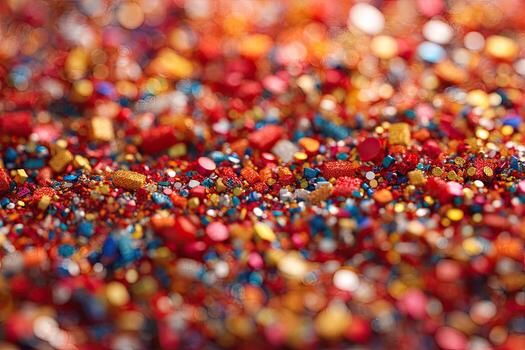 Colorful sparkling confetti photo
