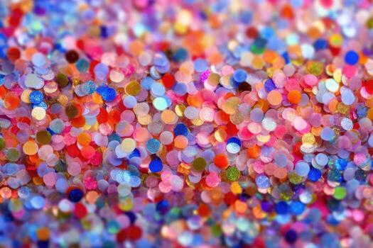 Multi-colored confetti-like sparkles photo