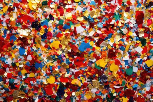 Festive confetti scattered photo