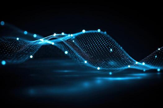 Abstract digital wave pattern photo