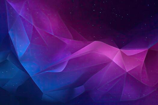 Abstract geometric shapes in vibrant purple and blue hues, with a sense of depth and movement photo