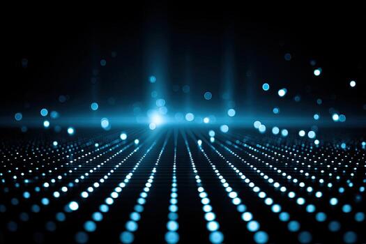 Blue dots on a black background photo