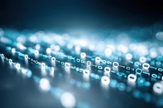 resumen digital binario código corriente foto