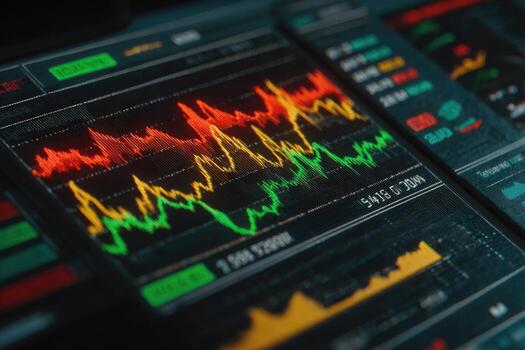 Dynamic stock market data display photo