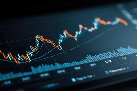 Financial market data display photo