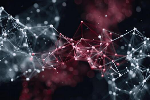 Abstract network of interconnected points photo