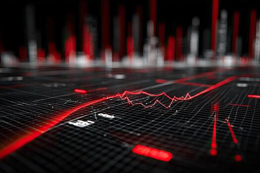 Fluctuating market trends visualized photo