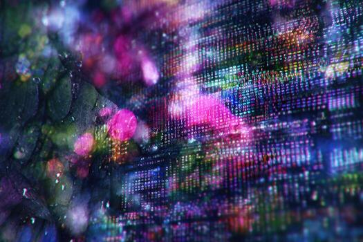 Abstract digital glitch art photo