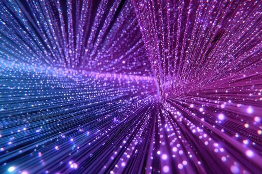 Abstract vibrant particle tunnel photo