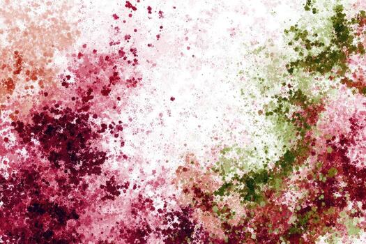 Abstract, vibrant, and dynamic paint splatter design. A mix of earthy hues and white background photo