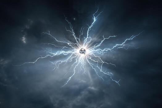 Powerful energy burst from a celestial object photo