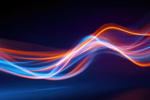 Abstract glowing wavy lines photo