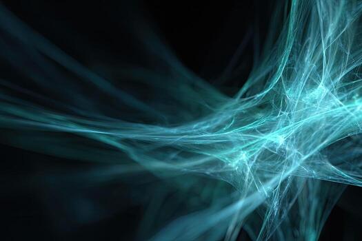 Abstract teal energy flows photo