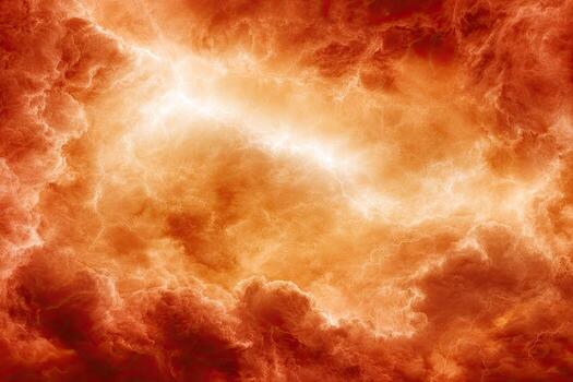 Fiery celestial storm clouds photo