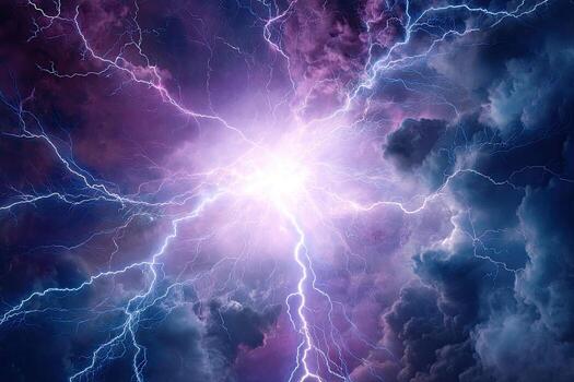 Explosive celestial storm photo