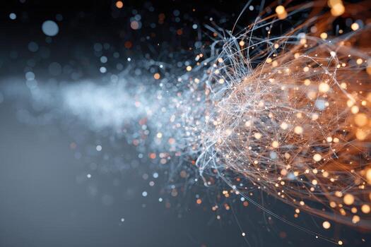 Abstract network of particles photo