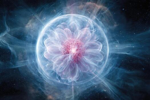 Cosmic flower in a nebula photo