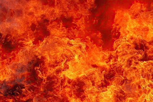 Intense flames engulfing everything photo