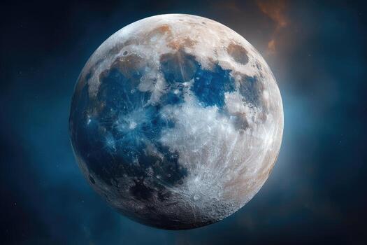 Full moon, cosmic view photo