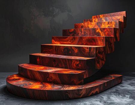 Abstract Wood Stairway photo