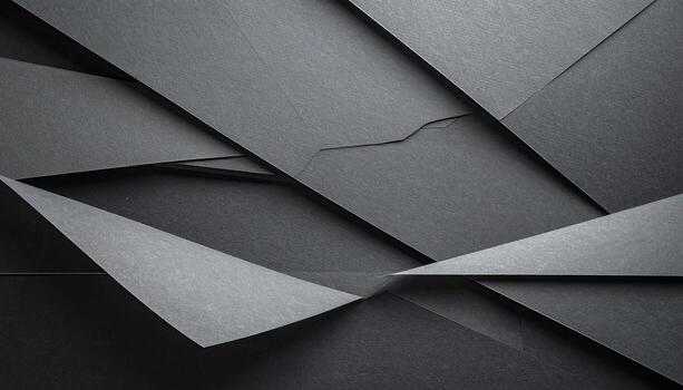 Abstract design of layered, dark gray sheets photo
